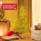 Artificial Cypress Christmas Tree Pre-lit Hinged-6.5 ft